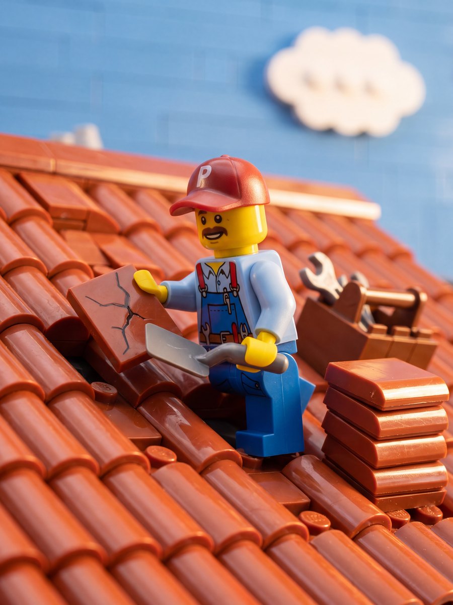Plumb Tech roofer repairing a tiled Melbourne roof